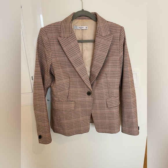 Mango SUIT blazer Houndstooth pattern - Picture 1 of 8